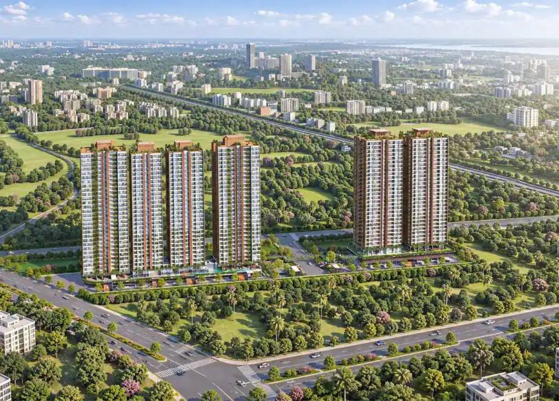 Four residential towers at 6 Boulevard, Tathawade