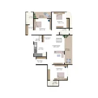 4 BHK Floor Plan Layout