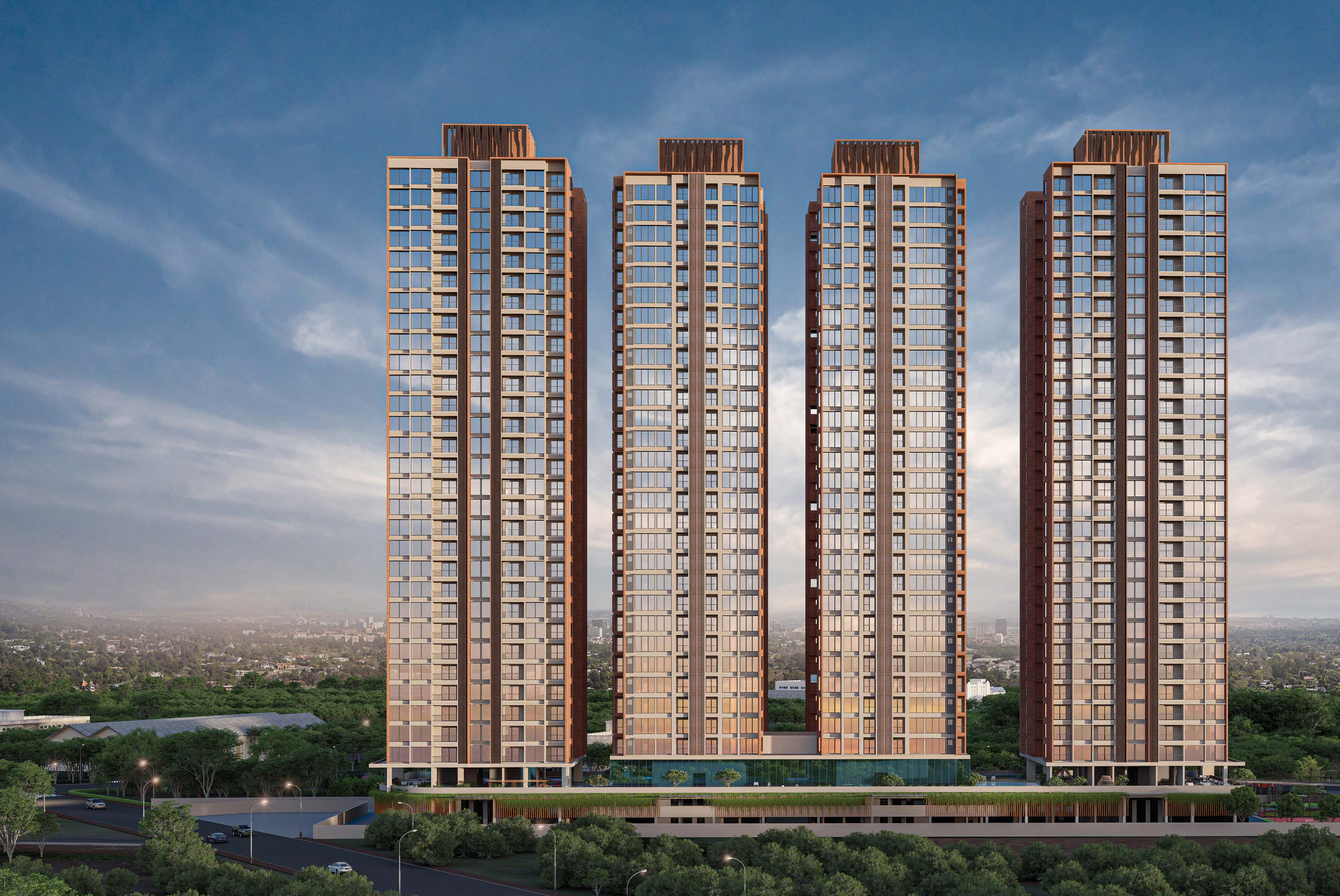Residential towers at 6 Boulevard